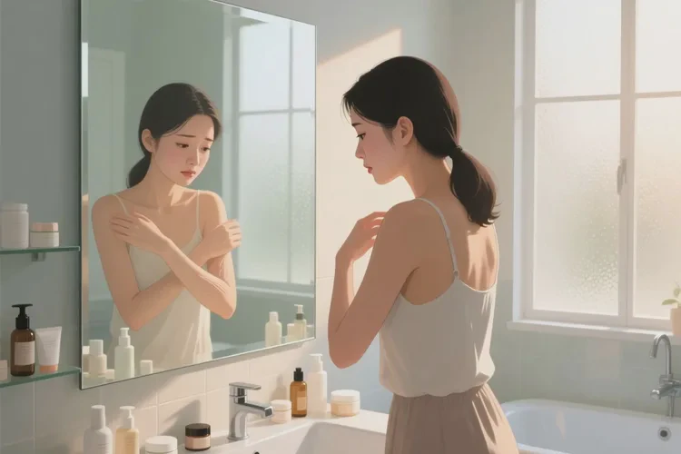 女生身上容易长湿疹可以治愈吗(图1)