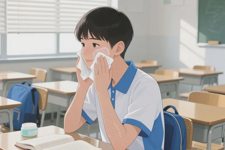 中学生脸上偶尔长湿疹能治愈吗(图1)