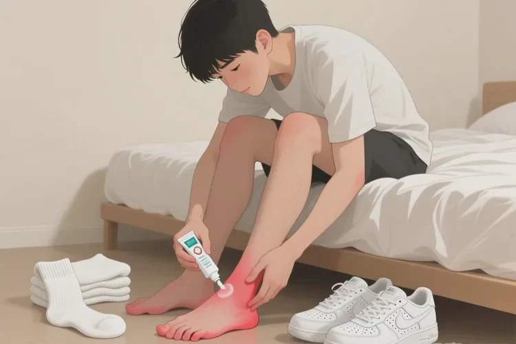 青少年脚上长湿疹能治愈吗(图1)