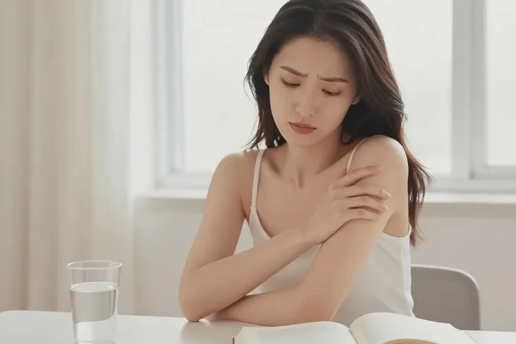 女性手臂上经常起湿疹能治愈吗(图1)