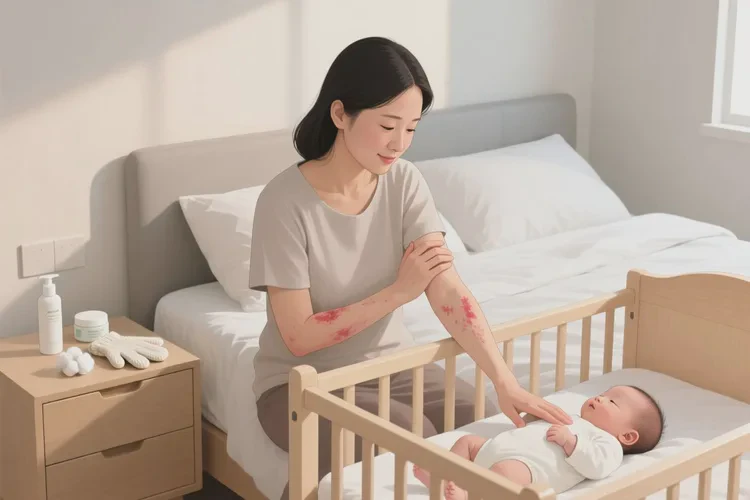 哺乳期妈妈手臂出现湿疹能治愈吗(图1)