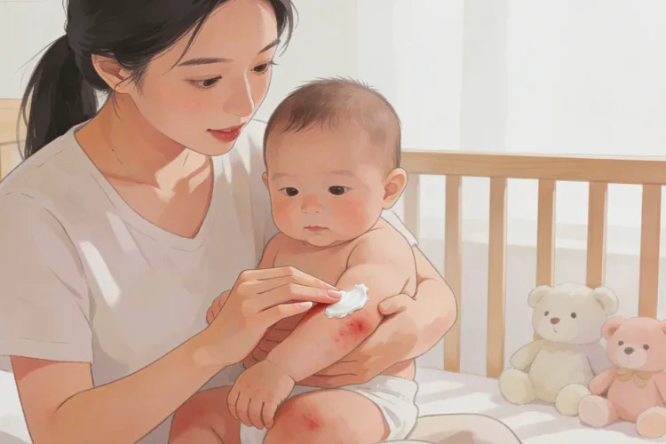 婴儿手臂上容易起湿疹能不能治愈(图1)