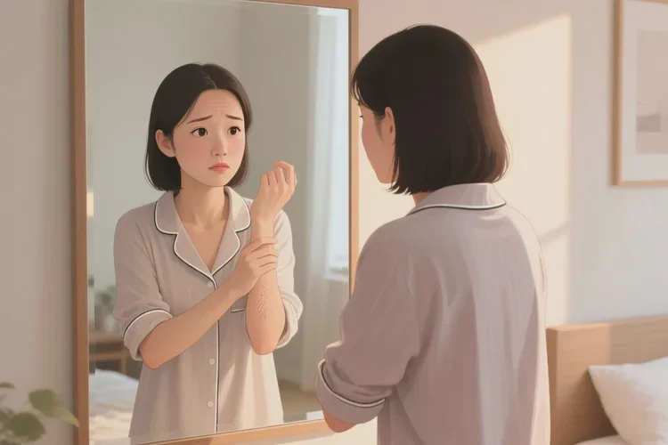 女人手臂偶尔起湿疹能治愈吗(图1)