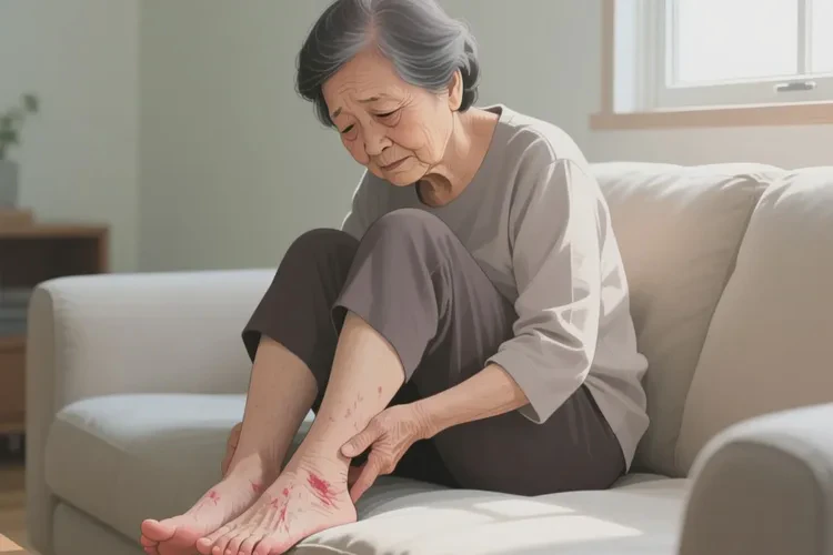 高龄老人脚上容易起湿疹能治愈吗(图1)