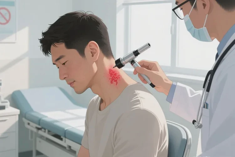 男性脖子上有湿疹能治愈吗(图1)