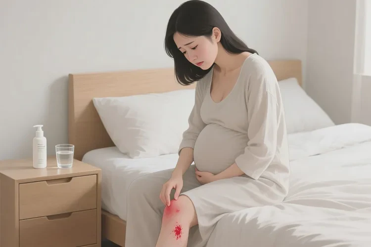 哺乳期妈妈小腿上偶尔长湿疹能治愈吗(图1)