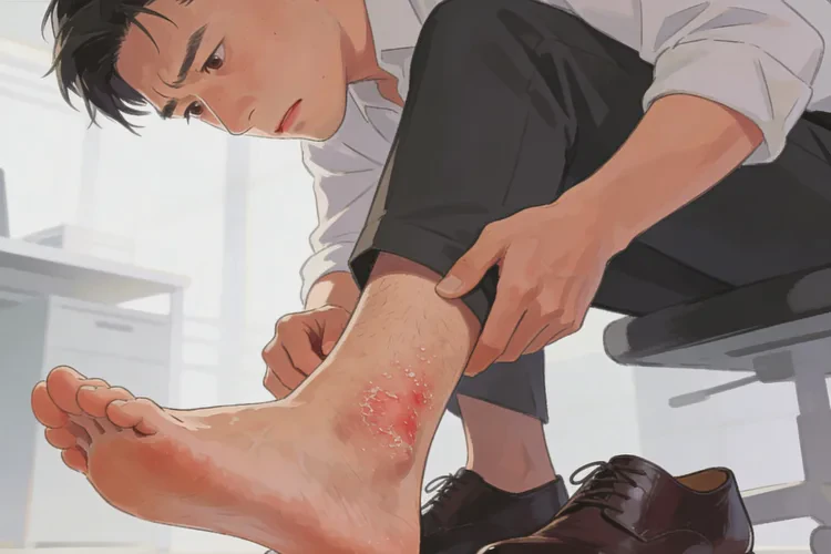 男生脚上容易起湿疹能治愈吗(图1)