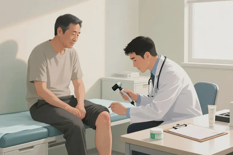 男人小腿经常起湿疹能治愈吗(图1)