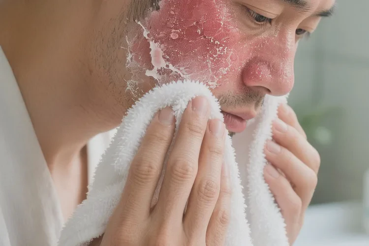 男生面部偶尔长湿疹能治愈吗(图1)