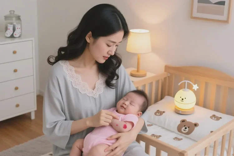 新生儿手臂上偶尔起湿疹能治愈吗(图1)