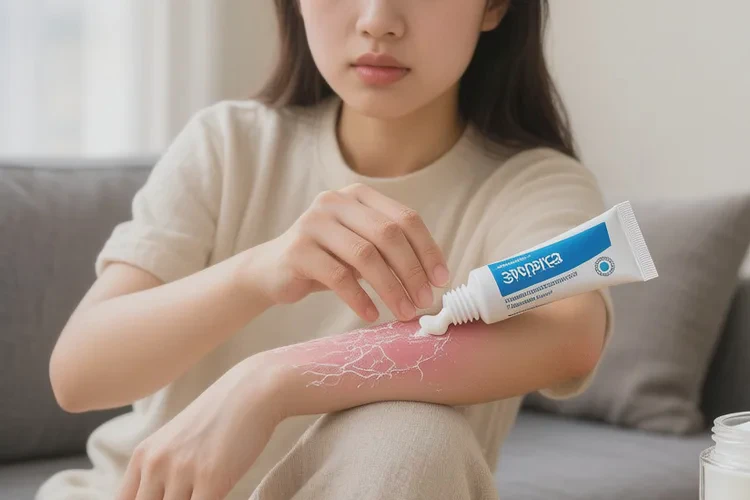 女生手臂上经常起湿疹能治愈吗(图1)