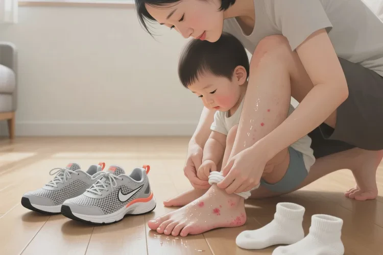 幼儿脚上出现湿疹能治愈吗(图1)