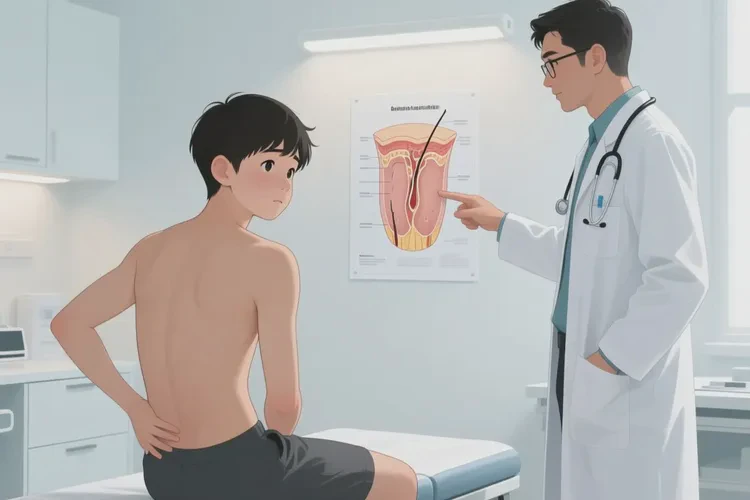 青少年屁股上偶尔长湿疹能治愈吗(图1)