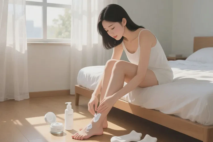 女人脚上偶尔长湿疹能治愈吗(图1)