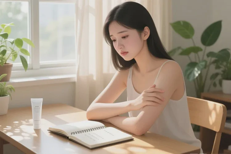 女生手臂上出现湿疹可以治愈吗(图1)