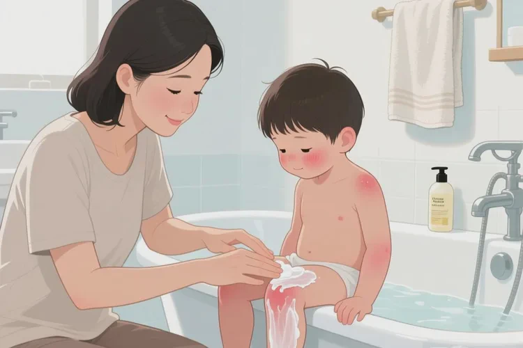 幼儿大腿上偶尔长湿疹能治愈吗(图1)