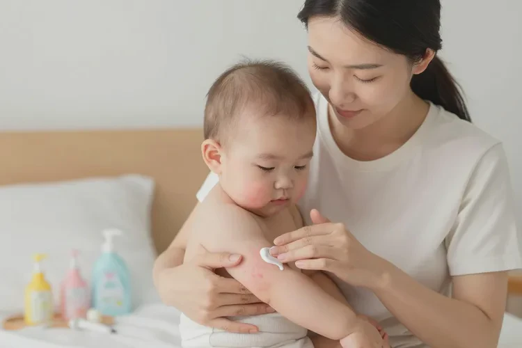 宝宝手臂上有湿疹能不能治愈(图1)