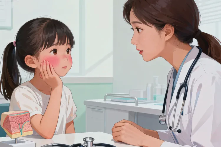 小学生面部有湿疹能治愈吗(图1)