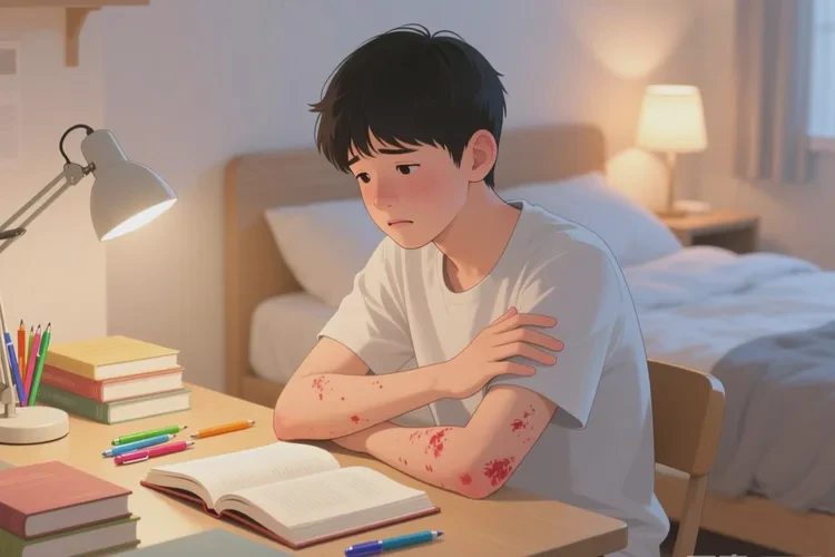 青少年手臂偶尔长湿疹能治愈吗(图1)