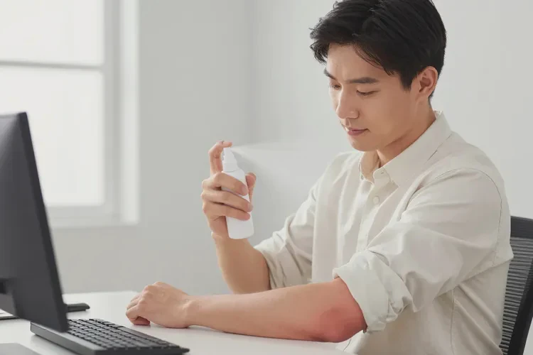 男性手臂偶尔起湿疹能治愈吗(图1)