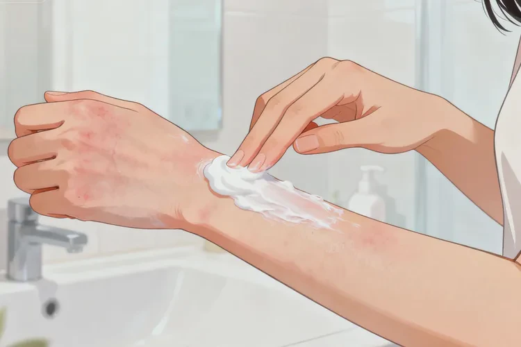 女性手臂上起湿疹能治愈吗(图1)