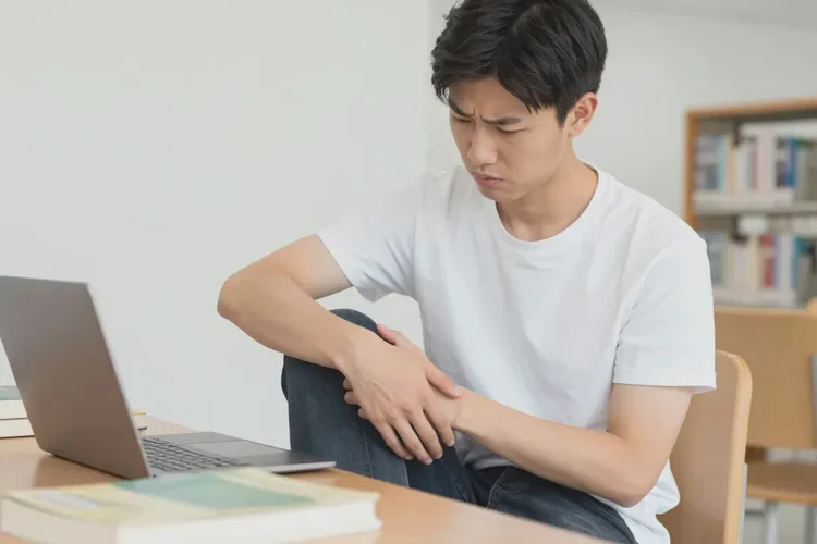 大学生大腿上容易起湿疹能治愈吗(图1)