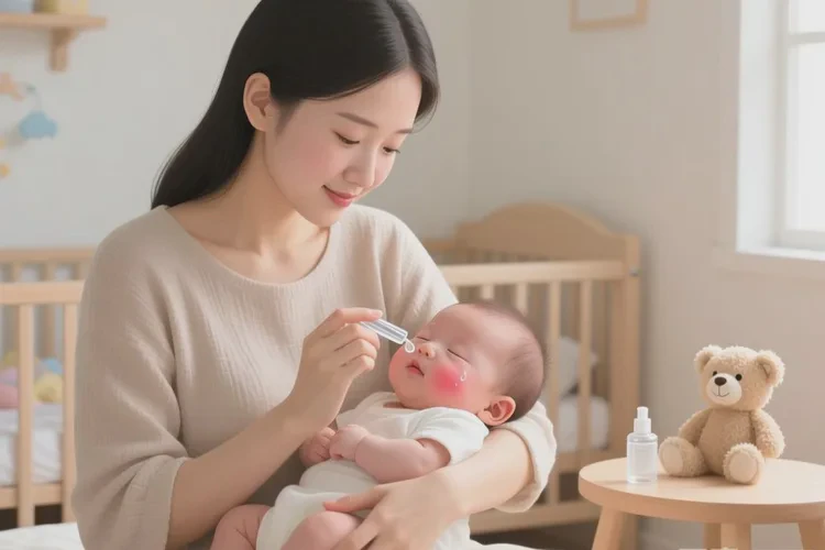 新生儿脸上偶尔长湿疹可以治愈吗(图1)