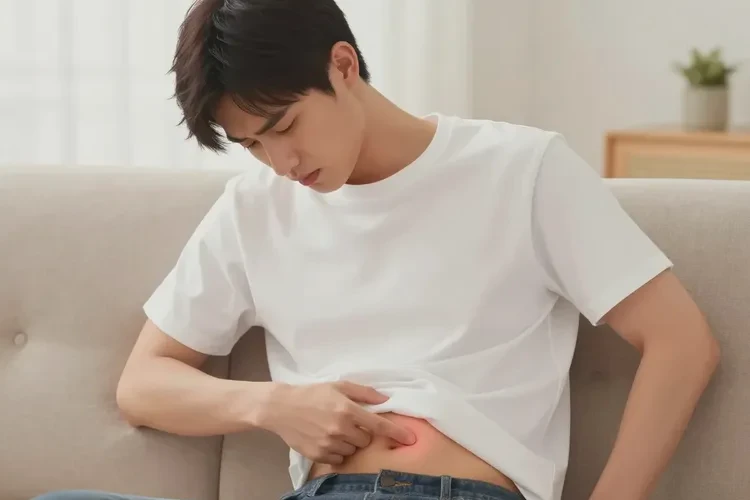 青年人肚子上偶尔长湿疹能治愈吗(图1)