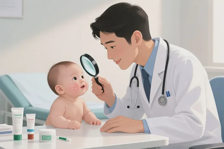 新生儿脸上出现湿疹可以治愈吗(图2)