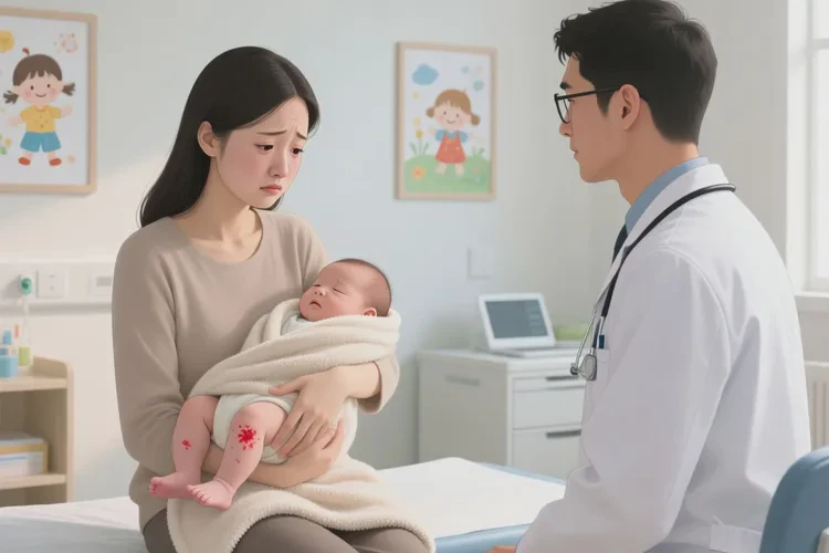 新生儿大腿起湿疹可以治愈吗(图1)