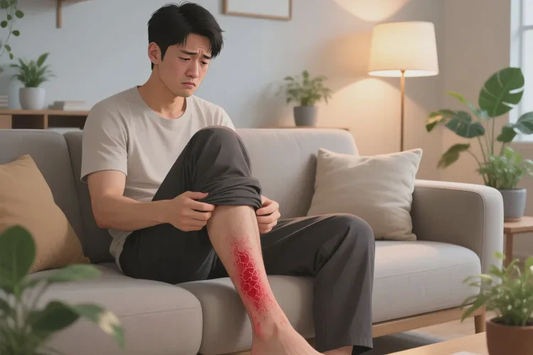 男人小腿出现湿疹能治愈吗(图1)