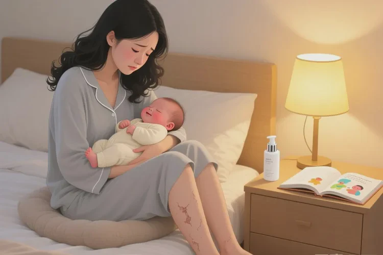 哺乳期妈妈小腿经常长湿疹能治愈吗(图1)