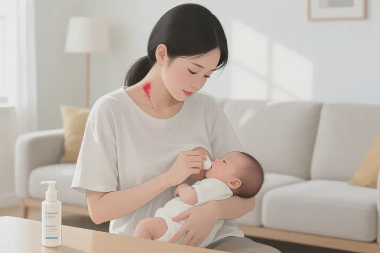 哺乳期妈妈脖子上起湿疹能治愈吗(图2)