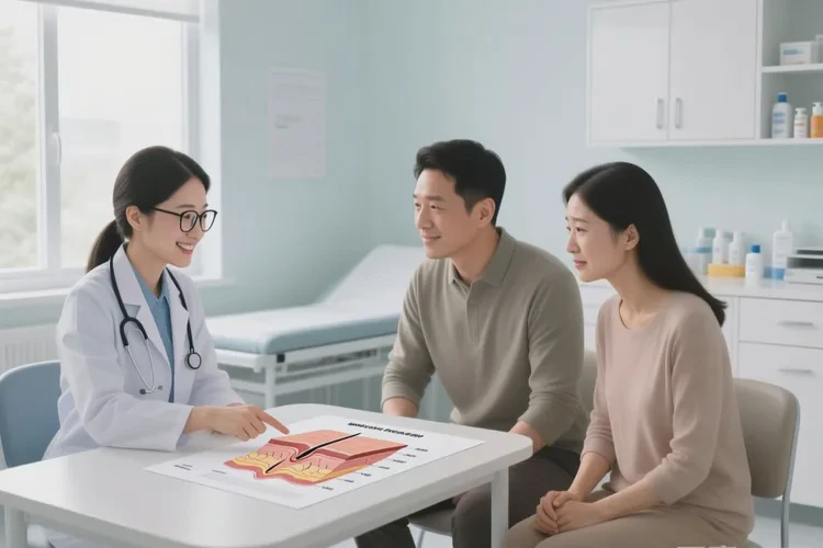 新生儿脸上偶尔起湿疹能治愈吗(图4)