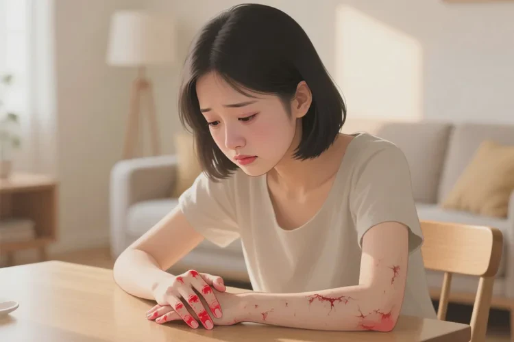 女生手上容易长湿疹能治愈吗(图1)