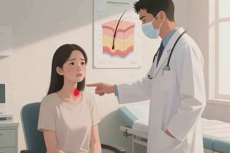 女生脖子有湿疹能治愈吗(图1)