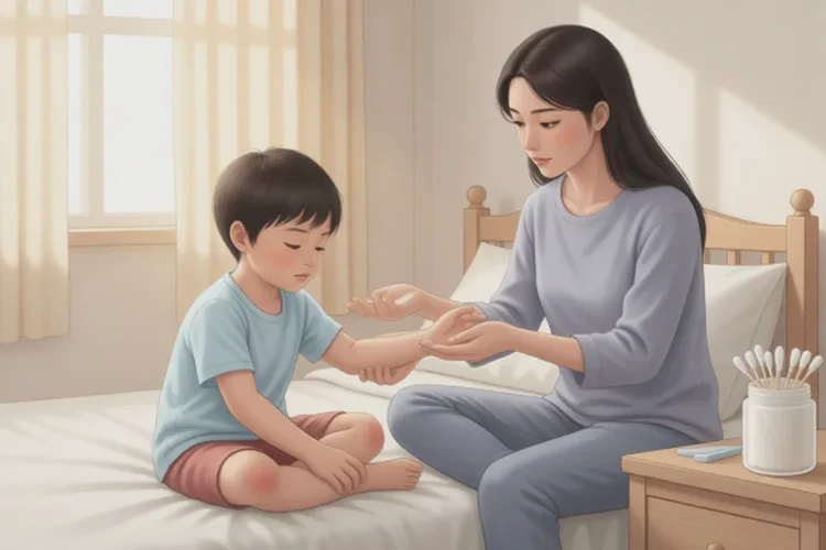 小孩小腿上长湿疹能不能治愈(图1)