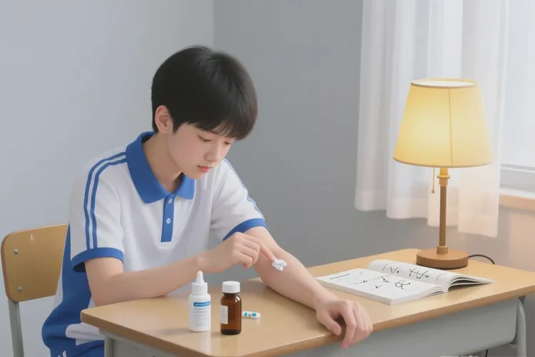 中学生脚上经常长湿疹能治愈吗(图1)