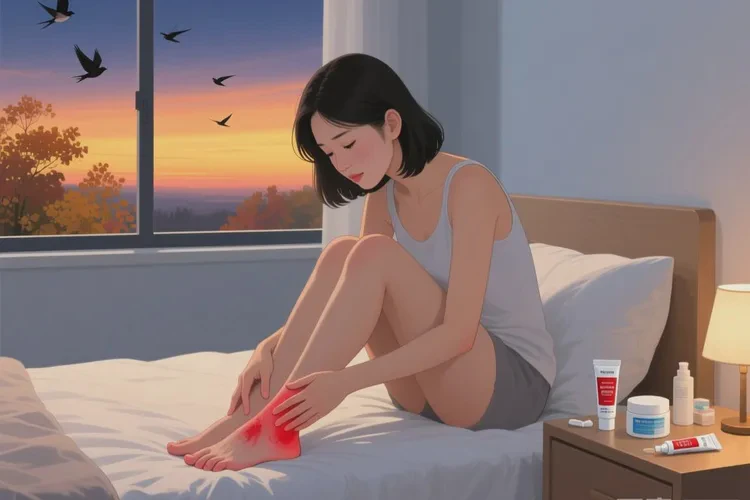 女性脚上偶尔起湿疹能治愈吗(图1)