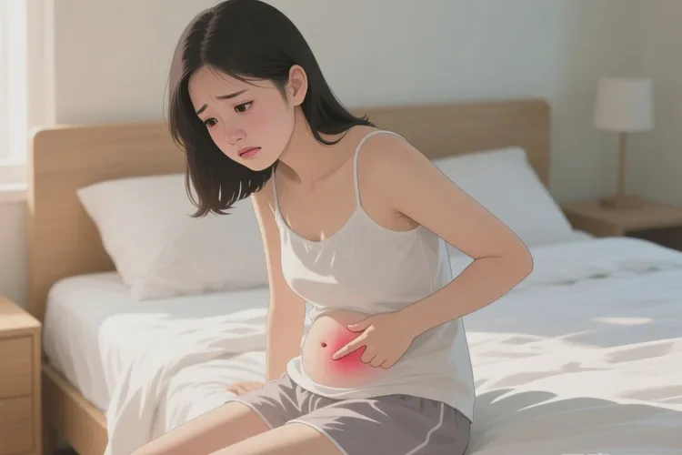 女性肚子上偶尔长湿疹能治愈吗(图1)