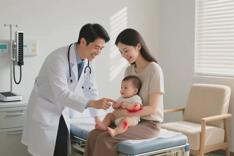 新生儿手臂起湿疹能治愈吗(图4)