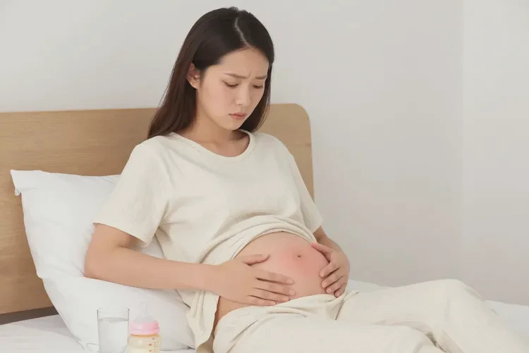 哺乳期妈妈肚子偶尔长湿疹能治愈吗(图1)