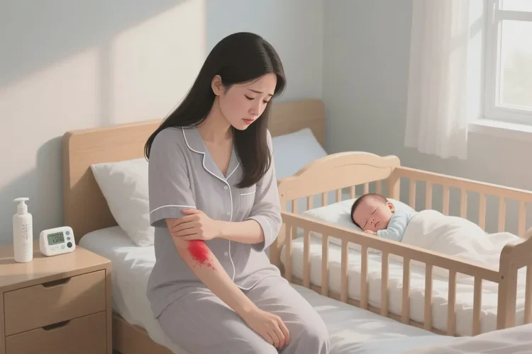 哺乳期妈妈四肢偶尔起湿疹能治愈吗(图1)