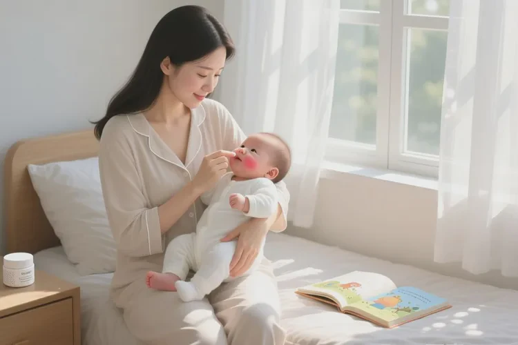 新生儿面部起湿疹能治愈吗(图1)