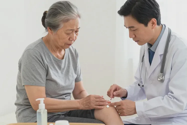 高龄老人大腿上容易长湿疹能治愈吗(图1)