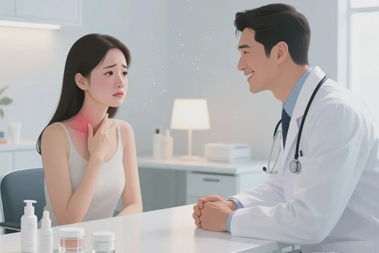 女人脖子出湿疹能治愈吗(图1)