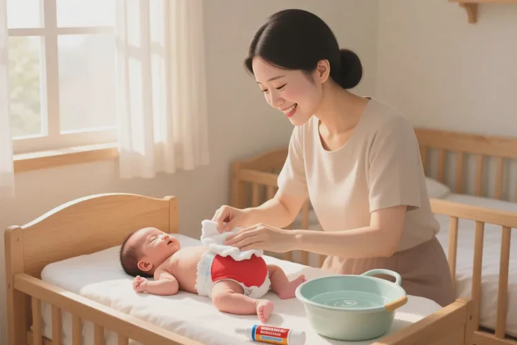 新生儿屁股起湿疹可以治愈吗(图1)