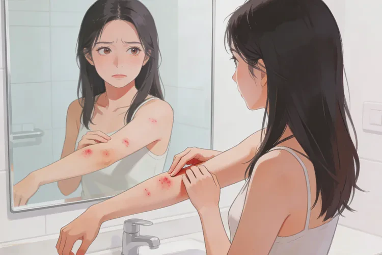 女生四肢偶尔长湿疹能治愈吗(图2)