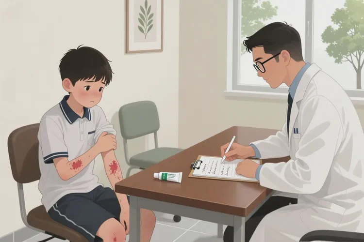 青少年四肢起湿疹能治愈吗(图1)