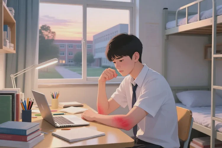 大学生手臂上容易起湿疹能治愈吗(图1)